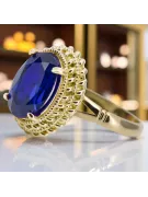 Vintage Pierścionek Cyrkonia 14k żółte złoto vrc068y